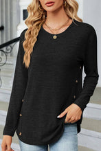 Load image into Gallery viewer, Crew neck soft loose fit brushed fleece longline top
