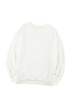 Load image into Gallery viewer, Beige Plain Crew Neck Pullover Sweatshirt
