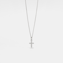Load image into Gallery viewer, Dainty Cross Charm Pendant Necklace in 925 Sterling Silver
