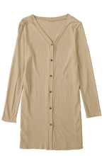 Load image into Gallery viewer, Solid Color Open-Front Buttons Cardigan
