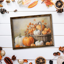 Load image into Gallery viewer, TIMBERLAND FRAME PUMPKINS IN A BASKET PAINTING
