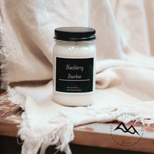 Load image into Gallery viewer, Black &amp; White Modern Farmhouse Mason Jar Soy Candle
