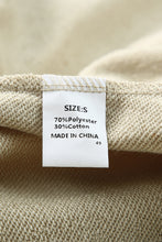 Load image into Gallery viewer, Beige Plain Crew Neck Pullover Sweatshirt

