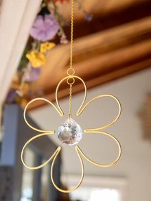 Whimsy Glass Flower Suncatcher