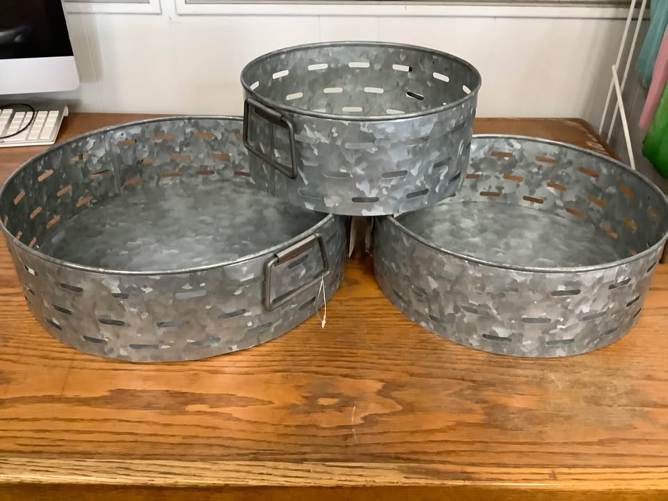 3/Set, Metal Trays