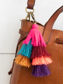 Hot Pink Tassel Clip