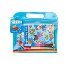 Load image into Gallery viewer, Mini Traveler Coloring &amp; Activity Kit - Superkids &amp; Pets
