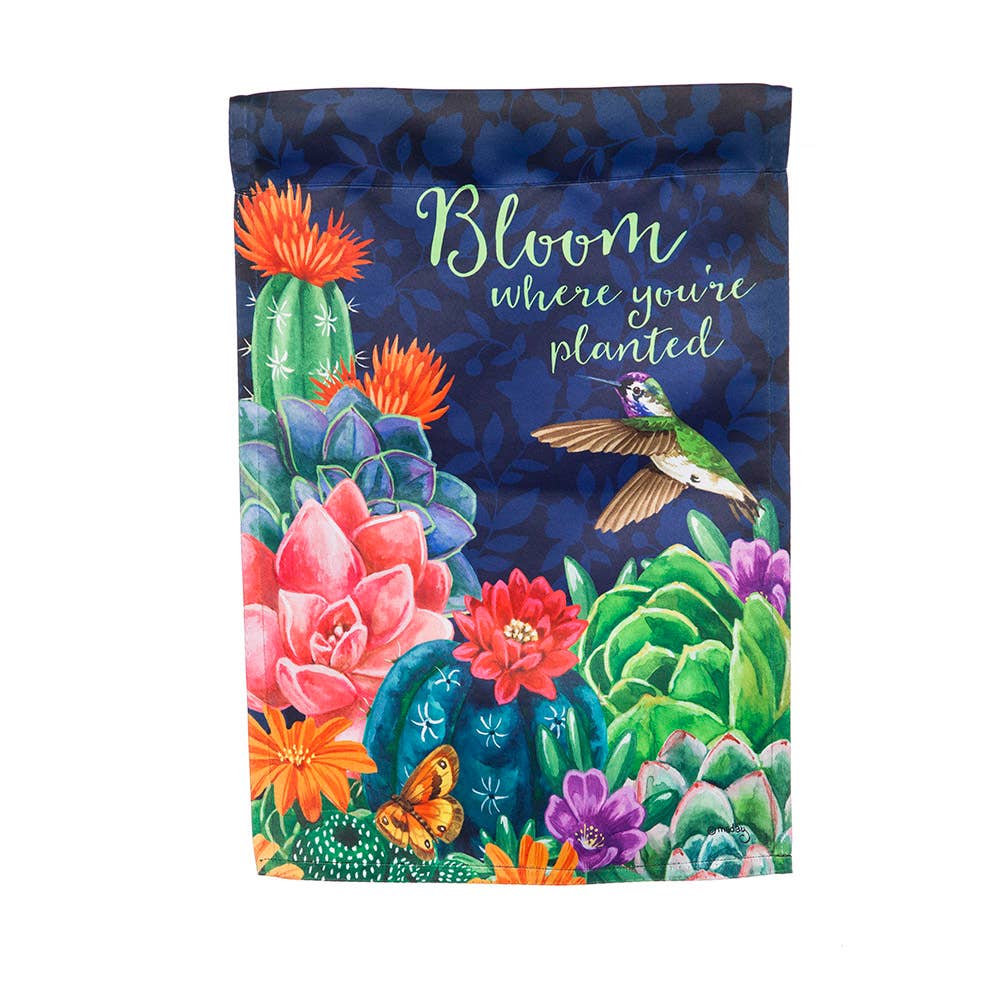 Bloom Where You're Planted Garden Flag