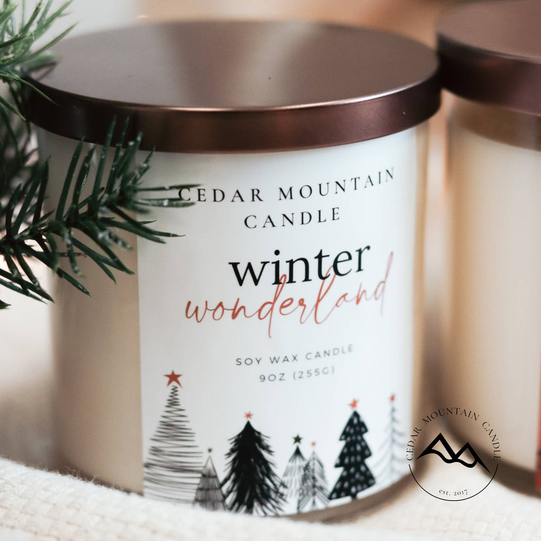 Winter Wonderland 9 oz Glass Jar Soy Candle