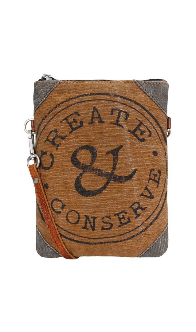 Create and Conserve Re-Cycled Canvas Crossbody