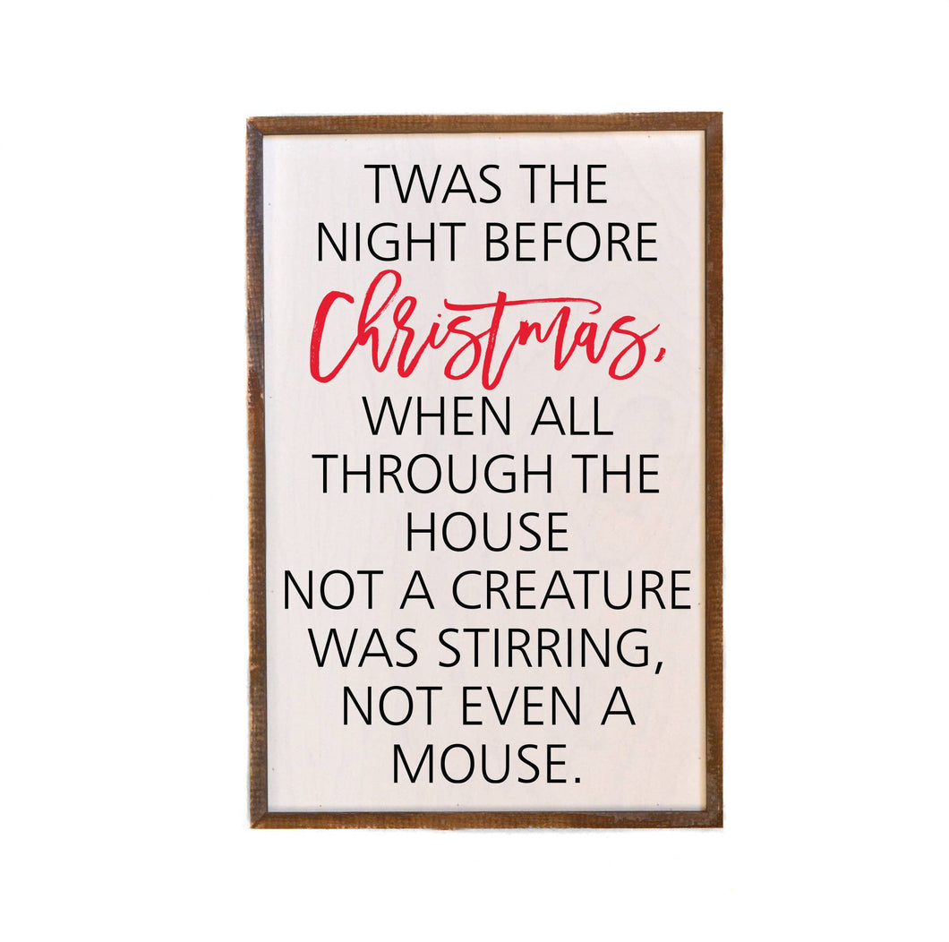 12x18 Twas The Night Before Christmas - Christmas Decoration