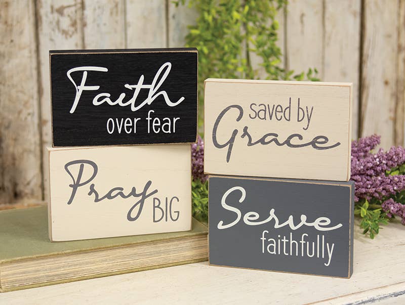 Saved By Grace Block, 4 Assorted