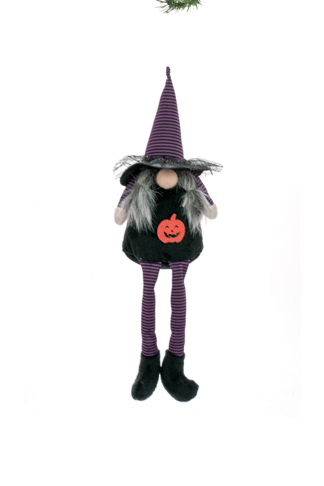 Black Sitting Halloween Gnome