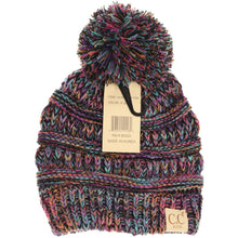 Load image into Gallery viewer, Kids Four-Tone Pom CC Beanies
