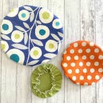 Load image into Gallery viewer, Reusable Fabric Bowl Covers- set of three
