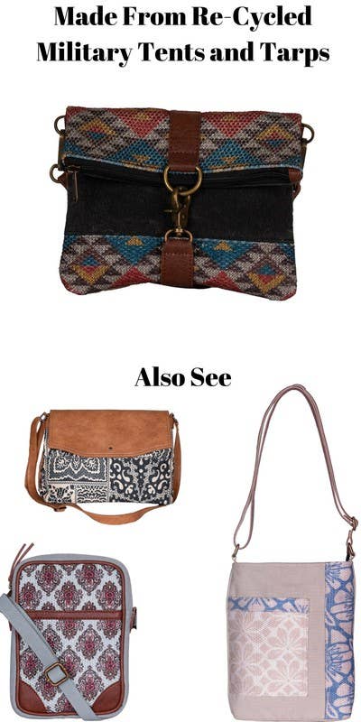 Paige Up-Cycled Canvas and Durrie Crossbody