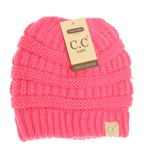 Load image into Gallery viewer, Kids Solid Fuzzy Lined CC Beanie
