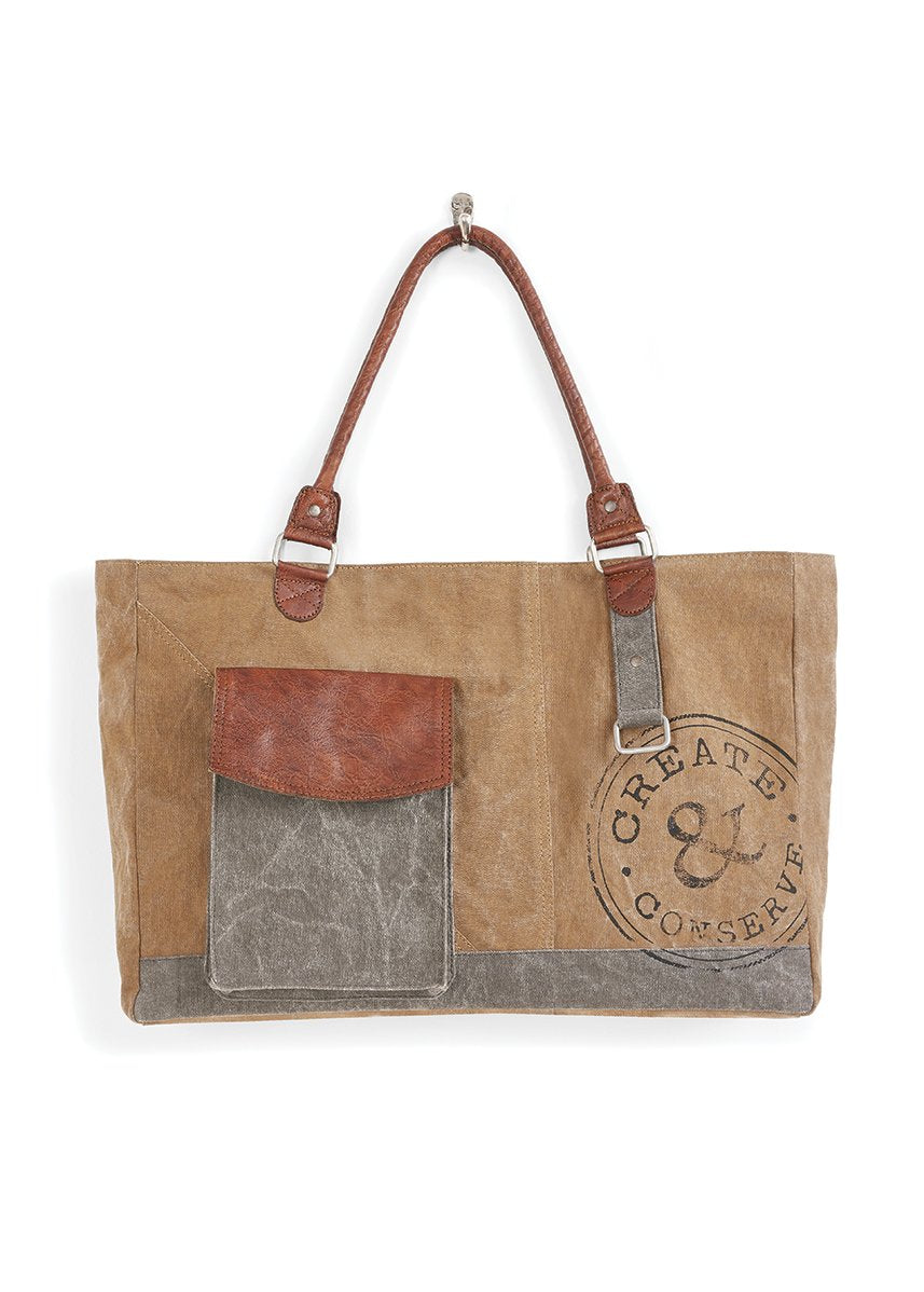 Create and Conserve Re-Cycled Canvas- Shoulder Bag