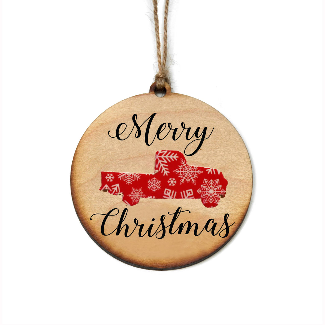 Old Truck Merry Christmas Ornaments