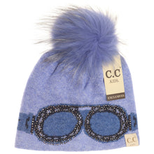 Load image into Gallery viewer, Kids Goggle Rhinestone CC Beanie
