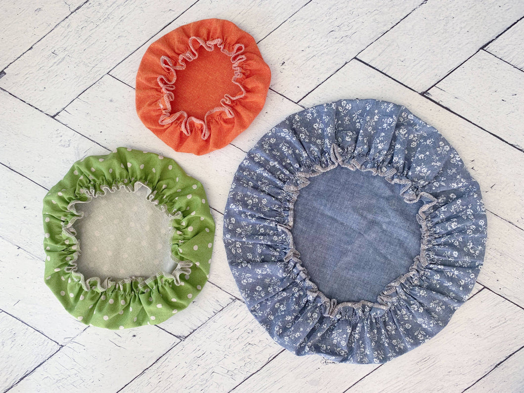 Bold Reusable Fabric Bowl Covers- set of three