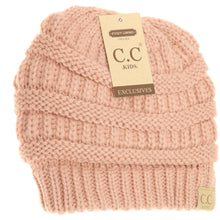 Load image into Gallery viewer, Kids Solid Fuzzy Lined CC Beanie
