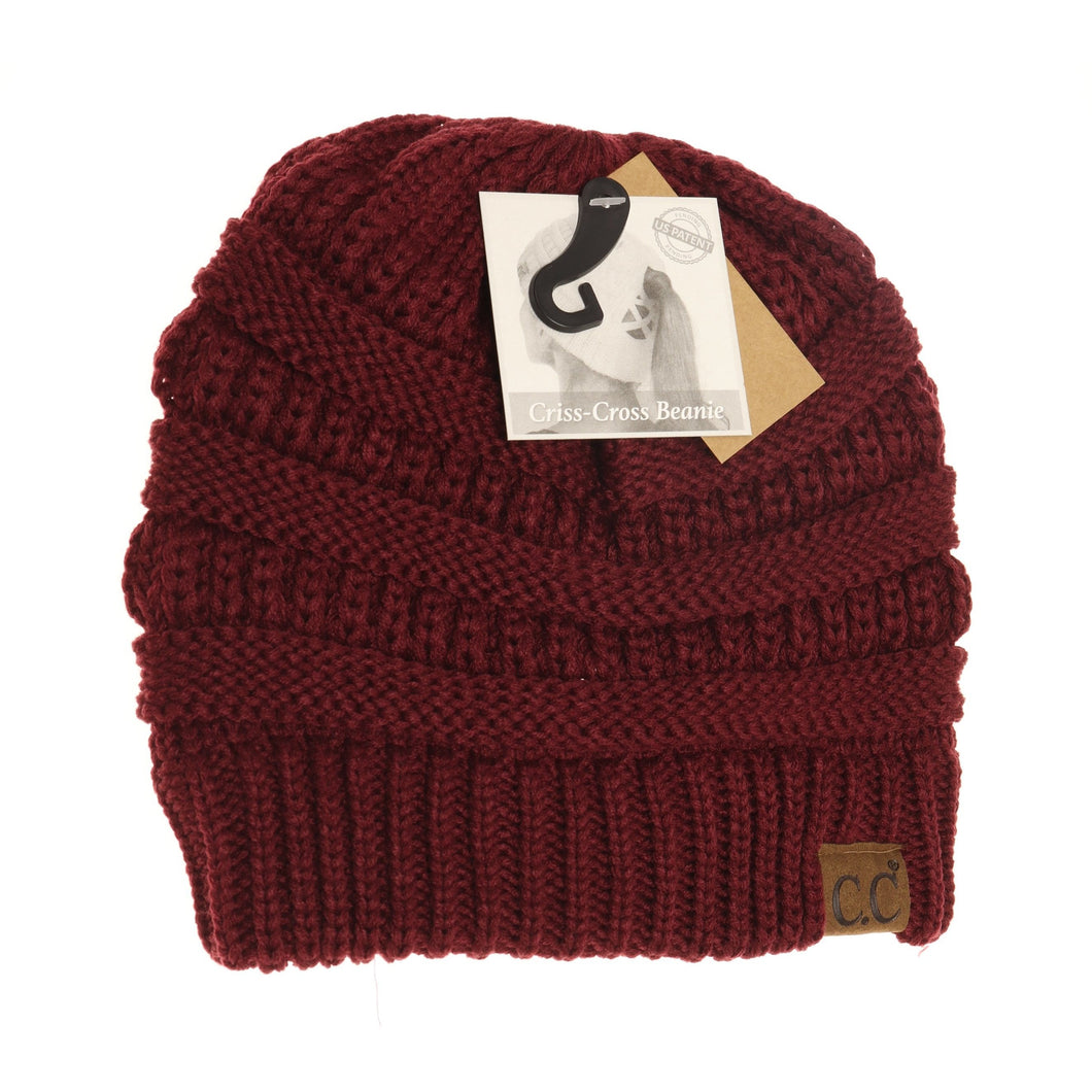 Criss-Cross Knit Beanie