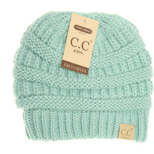 Load image into Gallery viewer, Kids Solid Fuzzy Lined CC Beanie
