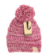 Load image into Gallery viewer, Kids Four-Tone Pom CC Beanies
