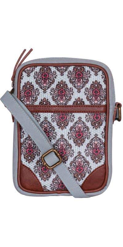 Sage Up-Cycled Canvas and Durrie Crossbody
