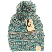 Load image into Gallery viewer, Kids Four-Tone Pom CC Beanies
